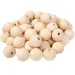 PlayBox: Prirodne drvene perle veličine 30mm, pakiranje od 50 komada.