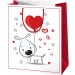 Poklon torba s uzorkom zaljubljenog psića standardne veličine 11x6x14cm