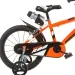 R88 dječji bicikl od 14” s držačem za bocu i pomoćnim kotačićima, narančasto-crne boje – Dino Bikes bicikl
