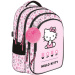 Ružičasta školska torba/ruksak s motivom Hello Kitty, s četiri pretinca i pomponom BPL58 40x28x18 cm