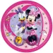 Ružičasti papirnati tanjuri s uzorkom Minnie Mouse i Daisy, set od 8 komada, 23 cm
