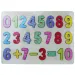 Šareni drveni slagalica s brojevima 30x23cm