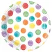 Šareni papirnati tanjuri s točkicama, set od 8 komada, 23 cm