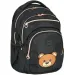 Spirit: Masha medvés crni zaobljeni školski ruksak, 46x31x21cm