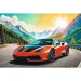 Sportski automobil u planinama, puzzle od 100 dijelova - Trefl