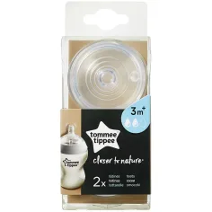 Tommee Tippee: Closer to Nature duda za bočicu srednjeg protoka 2 kom (od 3 mjeseca) slika 1