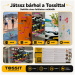 Tossit Family Pack – crvena, tirkizna, plava, žuta društvena igra sa strelicama s usisnim čepovima