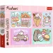 Upoznajte mačku Pusheen — puzzle 4 x 250 kom. - Trefl slika 1