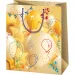 Velika poklon-torba zlatne boje s uzorkom balona 26 x 13 x 33 cm