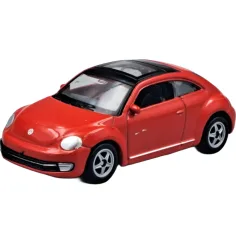 Welly: Volkswagen Buba, moderni crveni mali autić, model 1/64 slika 2