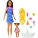 Barbie lutka u haljini sa srcima, set za igru dadilje - Mattel slika 2
