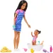Barbie lutka u haljini sa srcima, set za igru dadilje - Mattel slika 4