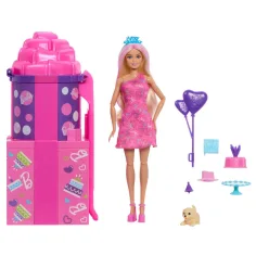 Barbie party reveal set iznenađenja s toboganom - Mattel slika 2