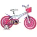Barbie ružičasto-bijeli dječji bicikl veličine 12 - Dino Bikes bicikl