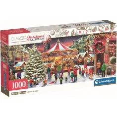 Božićno selo 1000-dijelni panoramski puzzle - Clementoni slika 1