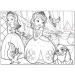 Disney Sofia princeza 2 u 1 maxi slagalica od 60 dijelova i bojanka 70x50 cm - Lisciani