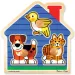 Drvena puzzle igračka s ručkom - Melissa & Doug slika 1