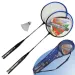 Dvostruki metalni reket za badminton s torbom za nošenje i badminton