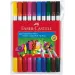 Flomasteri u boji, dvostrani, perivi, set 10 kom - Faber-Castell