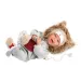 Llorens: Mimi Sonrisas 42cm koja se smije novorođena beba u pidžami s uzorkom srca