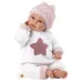 Llorens: Novorođena uplakana djevojčica u plišanoj pidžami sa zvjezdastim uzorkom 36 cm
