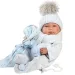 Llorens: Novorođeni dječak Tino 43cm s plavom dekicom, dudom i 3 različite odjeće