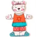 Mačka koja se odijeva drvene puzzle 18kom - Woodyland