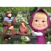 Maša i medvjed 2 u 1 24-dijelni maxi podni puzzle i bojanka 70x50 cm - Lisciani