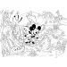 Mickey Mouse 2 u 1, maxi slagalica od 60 dijelova i bojanka 70x50 cm - Lisciani