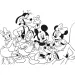 Mickey Mouse i prijatelji 2 u 1 60-dijelna maxi slagalica i bojanka 70x50 cm - Lisciani