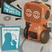 RC interaktivni robot TalkBot s walkie-talkiejem u narančastoj boji 2.4GHz