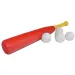 Set crvenih plastičnih bejzbol palica s loptama 56 cm