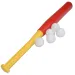 Set crvenih plastičnih bejzbol palica s loptama 56 cm