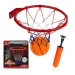Set metalnih košarkaških prstenova s ​​mrežom u boji, loptom i pumpom, 24 cm