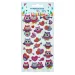 The Littlies: Sjajni set 3D pufastih naljepnica s sovom 10x22cm na listu