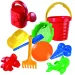 Veliki set za pijesak sa valovitom kanticom, 10 dijelova - D-Toys