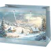 Vesel Božić snježni krajolik uzorak velika veličina poklon torba 26x13x33cm